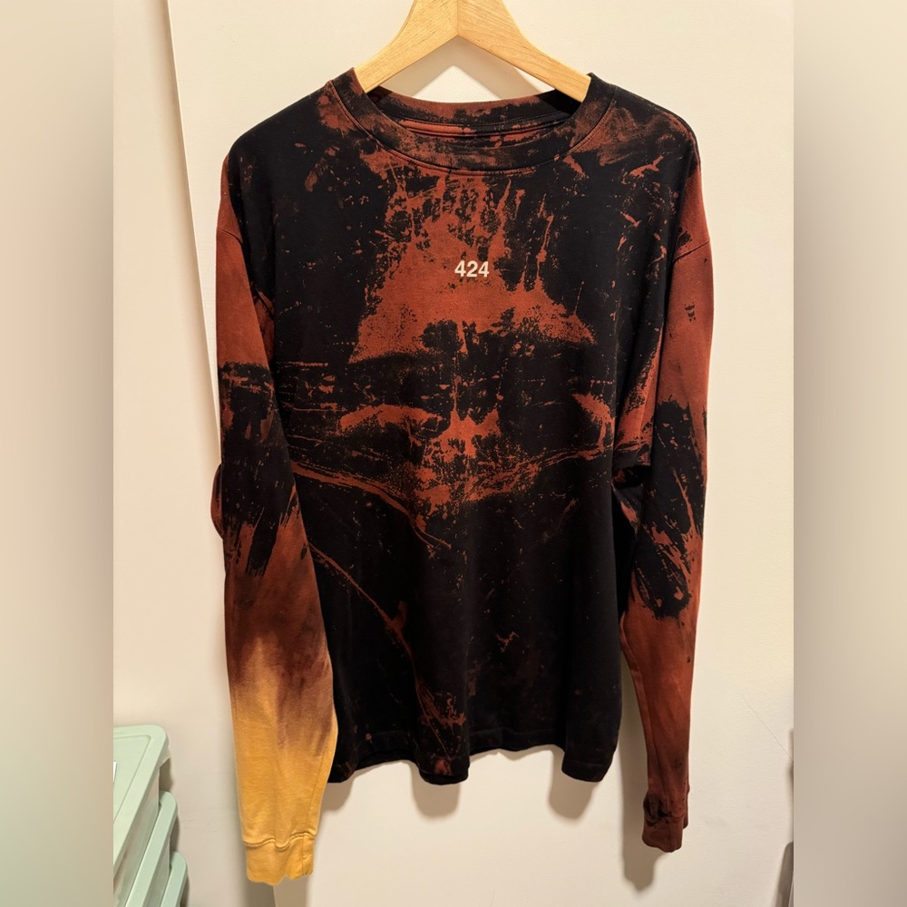 424 Fairfax Bleached black Long Sleeve T-Shirt